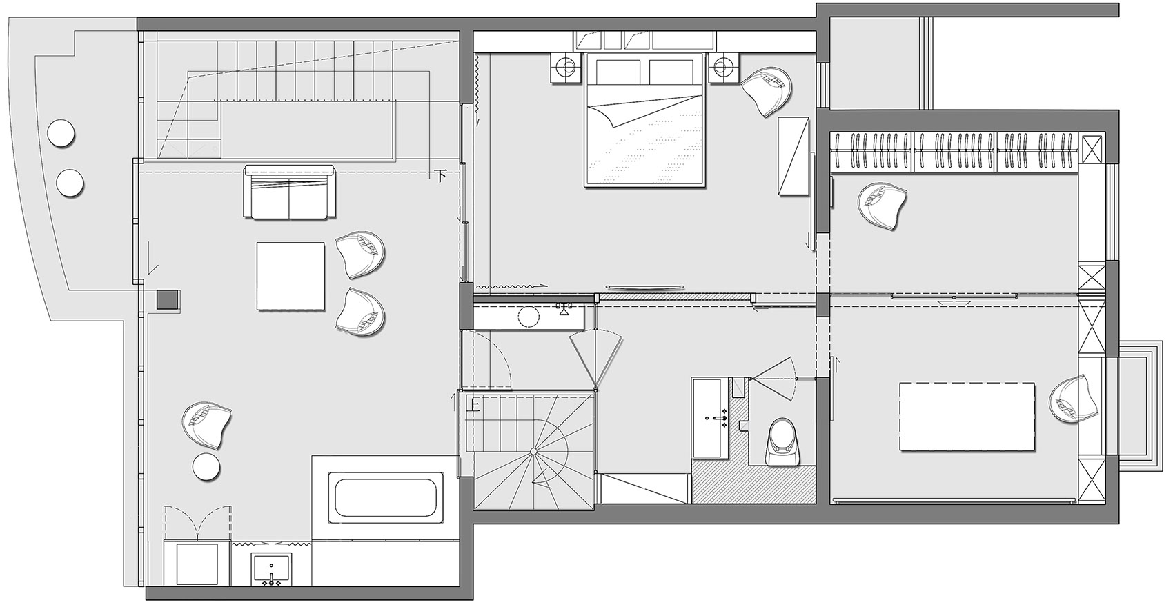 北京三层顶层公寓设计 / 意思建筑