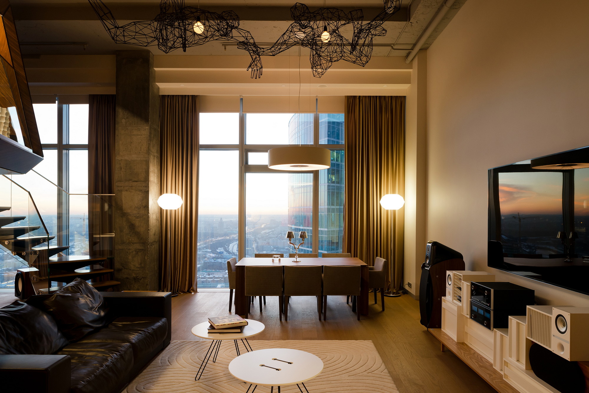 莫斯科200㎡全景城市LOFT公寓设计