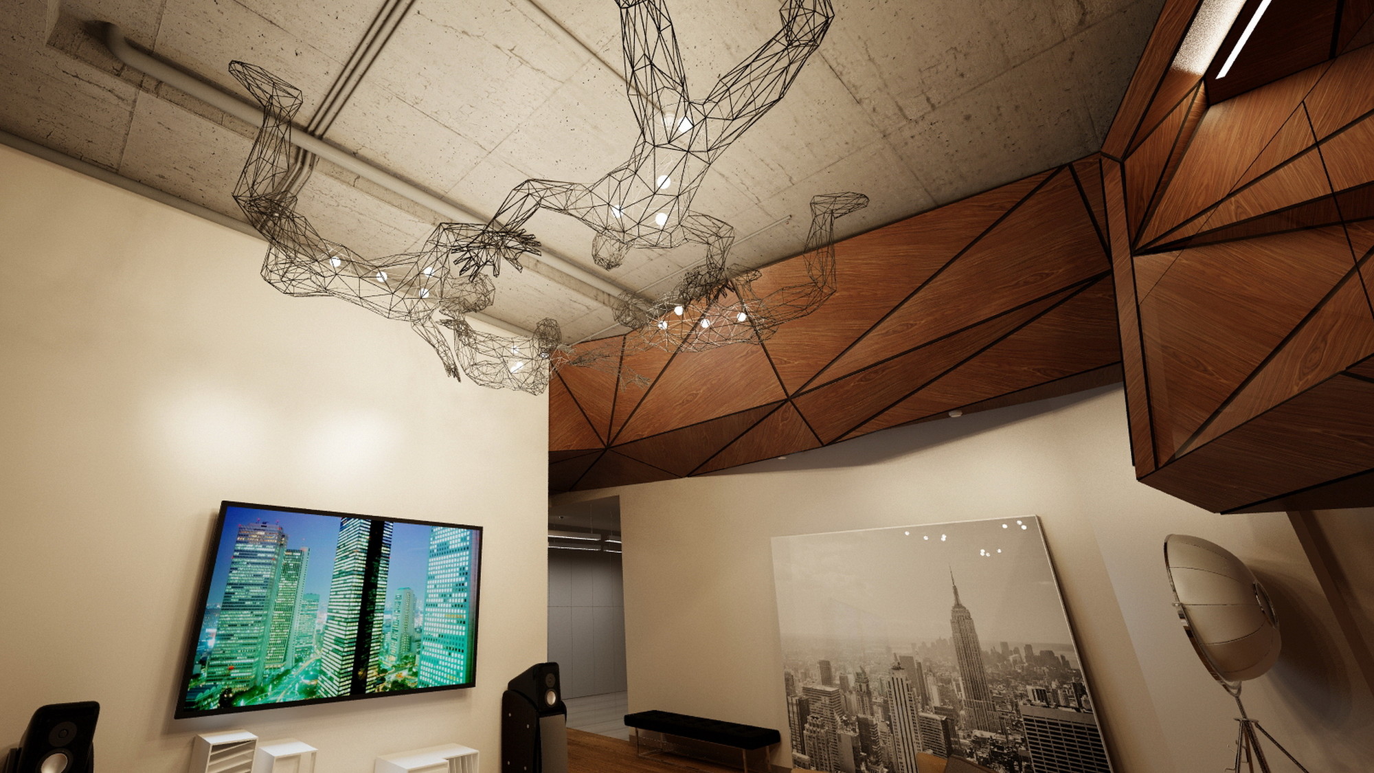 莫斯科200㎡全景城市LOFT公寓设计