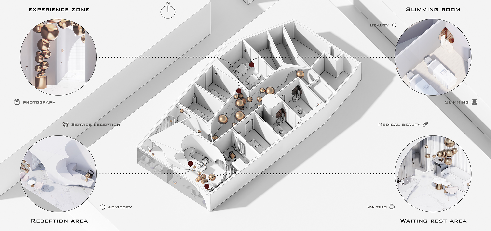 上海·“CICI纤美”体验店设计 / Towodesign