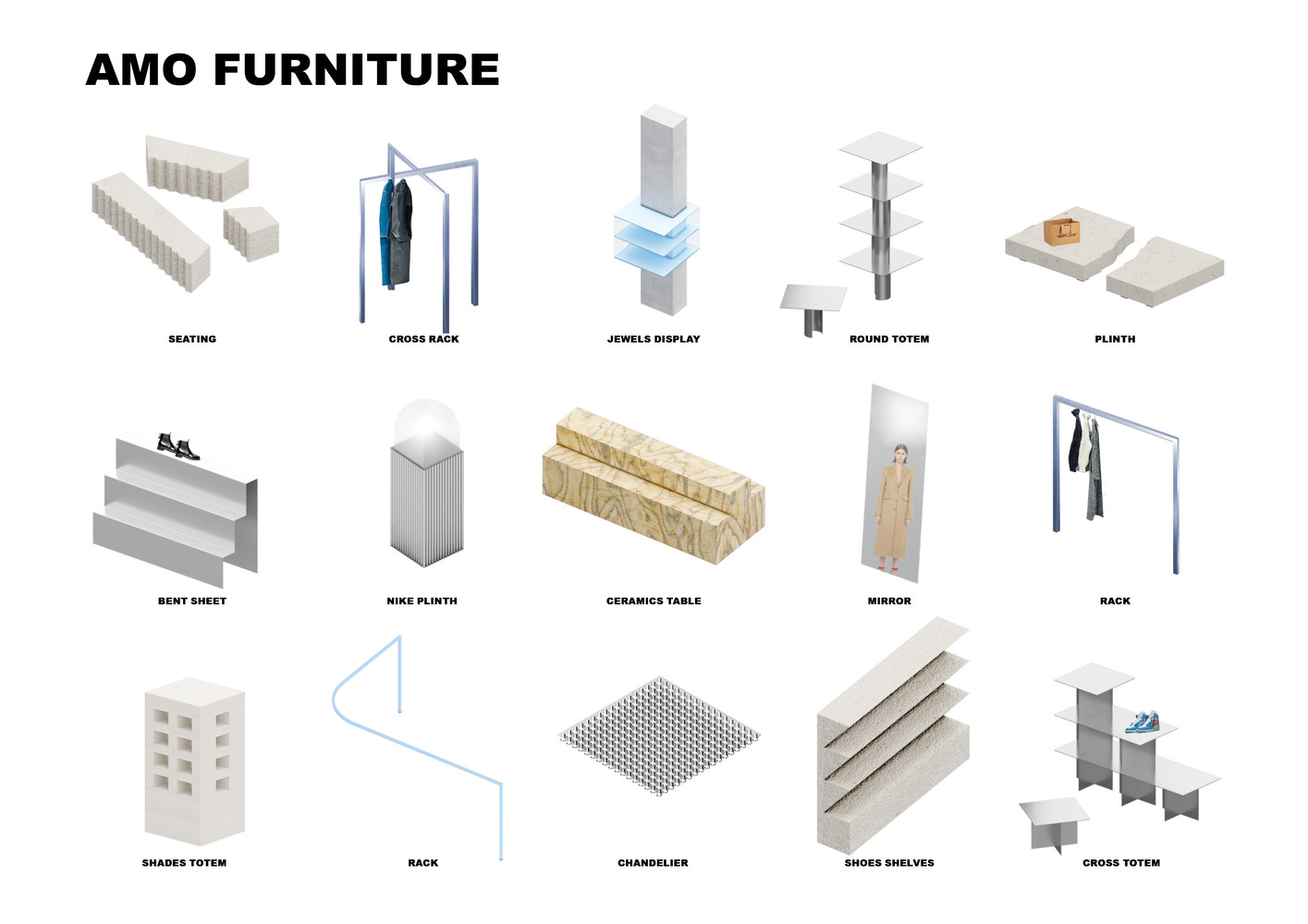 巴黎·Off-White潮牌旗舰店设计 / AMO