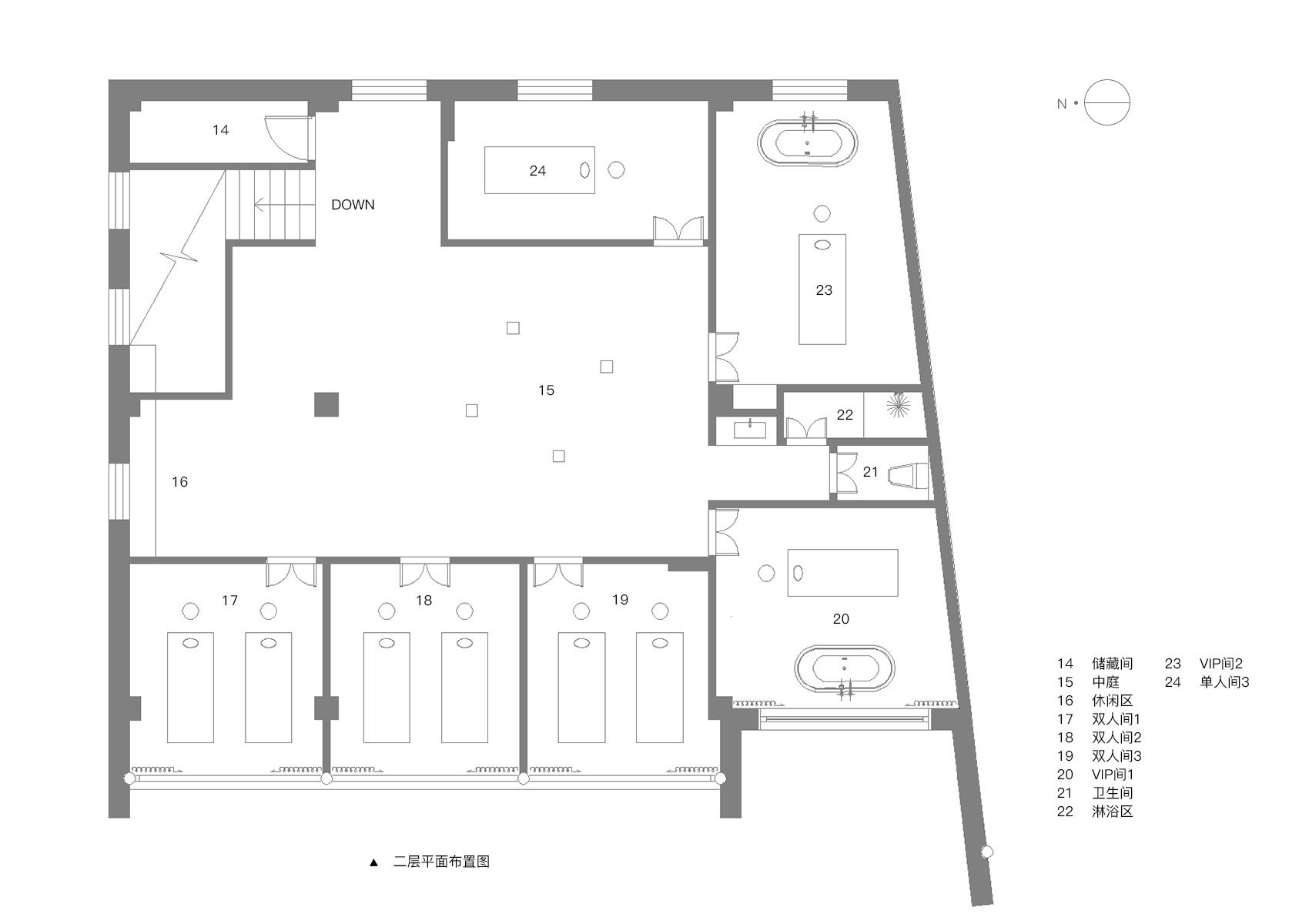 南京·“朴念”SPA会所设计 / MOU建筑工社