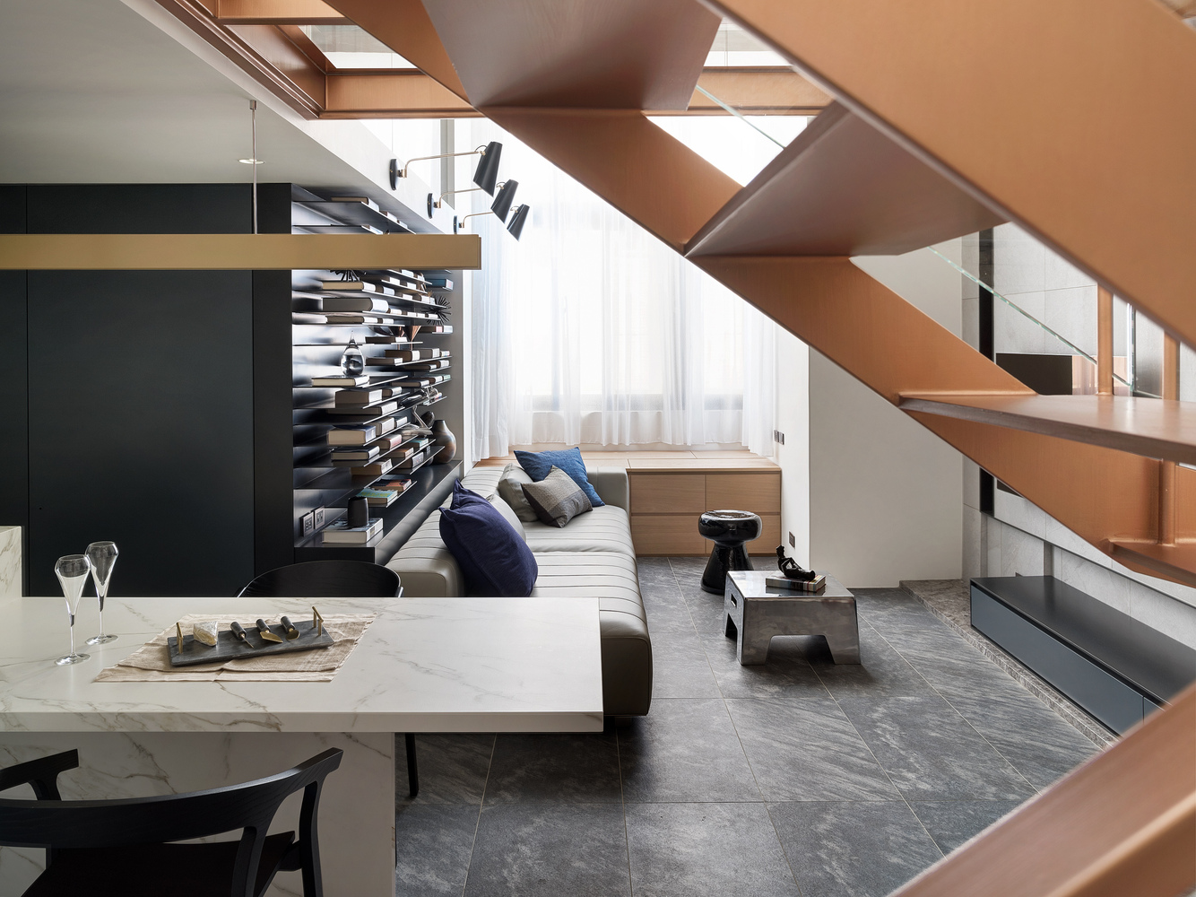 台湾“光引呈线”LOFT住宅空间设计